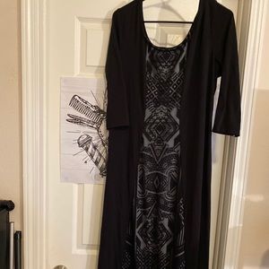 Black maxi dress
